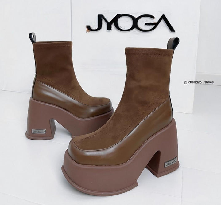 Platform Heel Boots