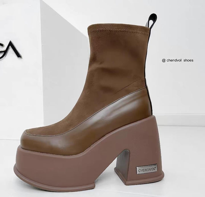 Platform Heel Boots