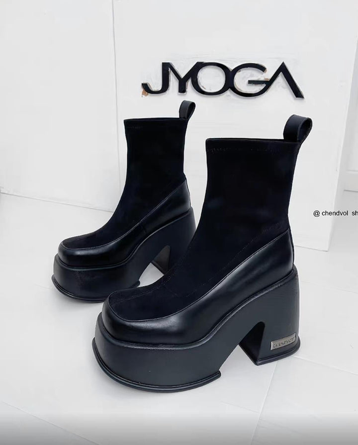 Platform Heel Boots