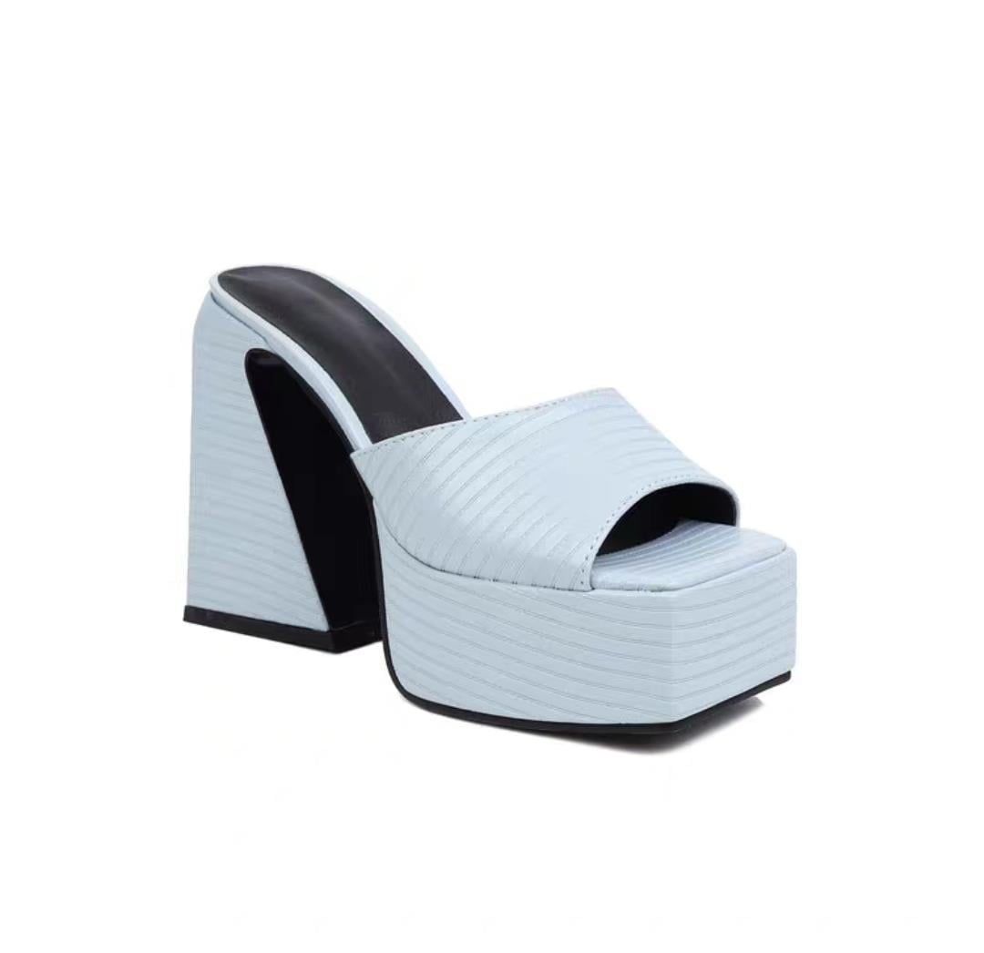 Platform Heel Slippers