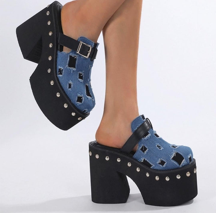 Platform Heel Slippers