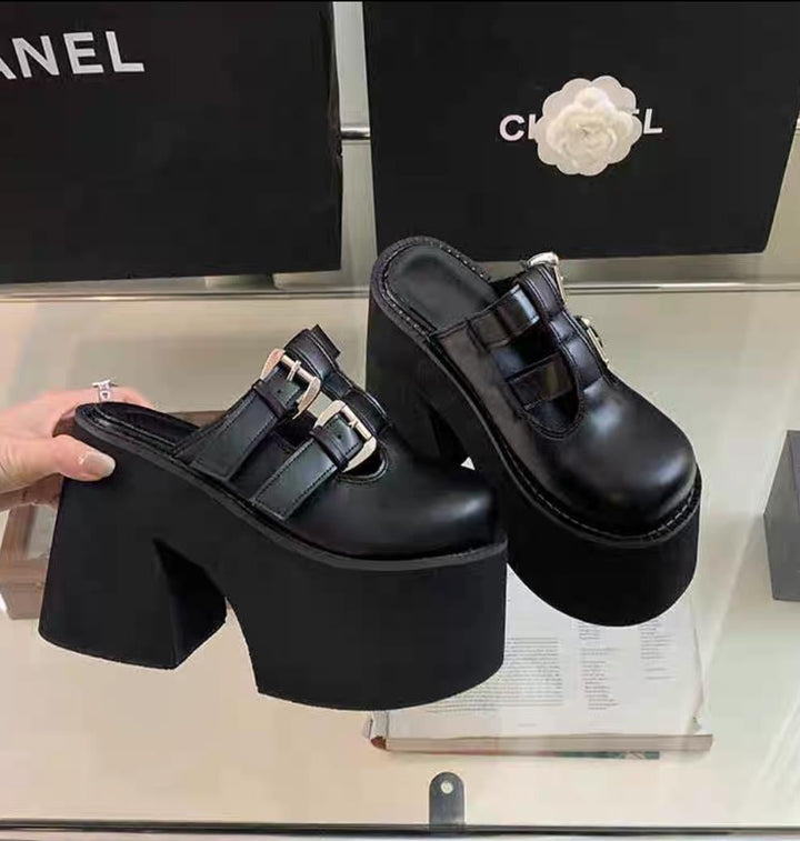 Platform Heel Slippers