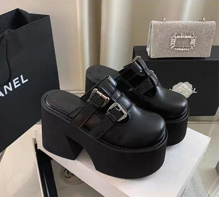 Platform Heel Slippers