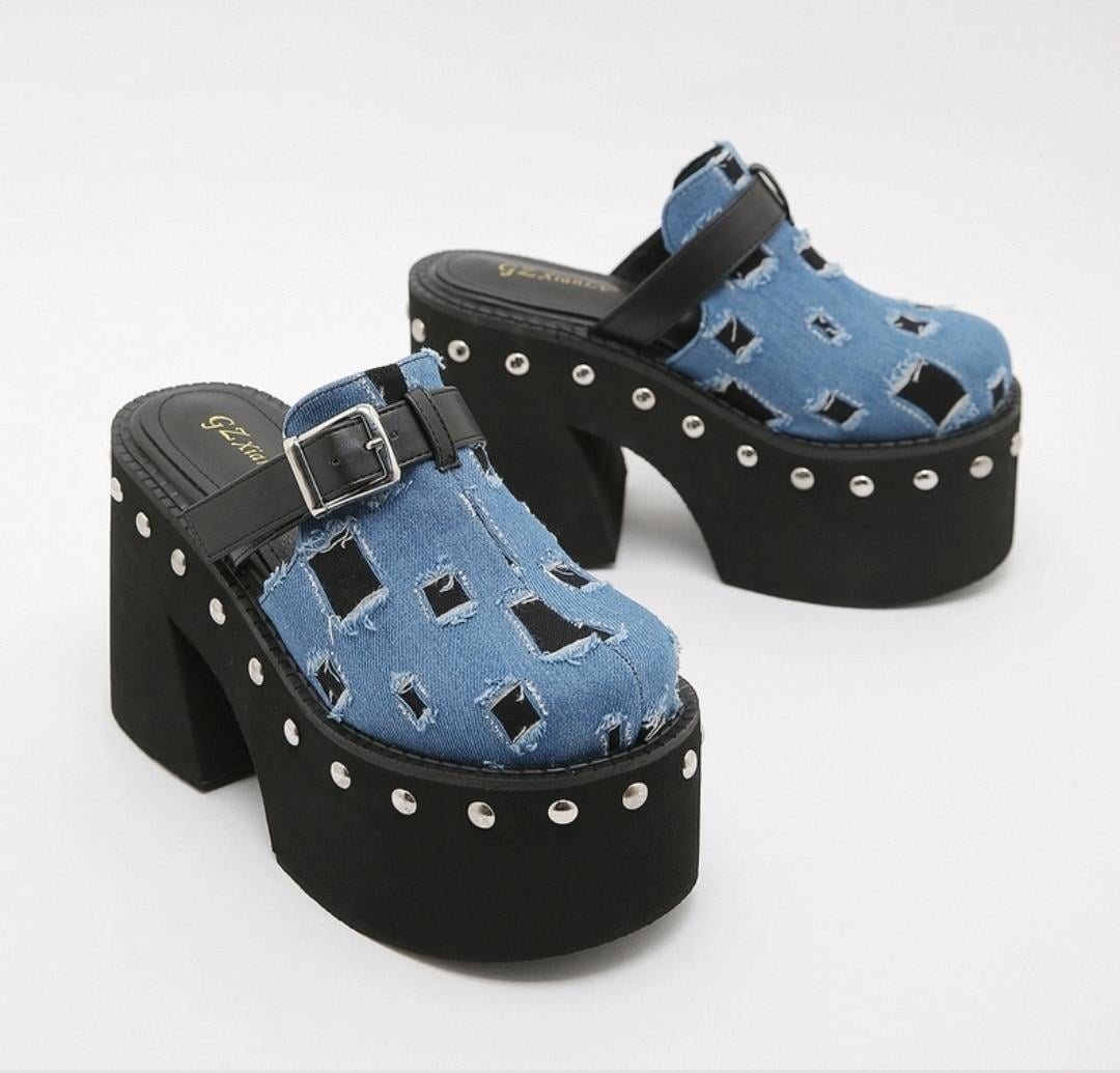 Platform Heel Slippers