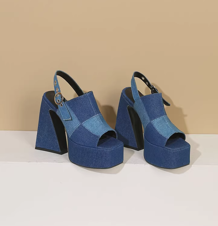 Platform Heeled Summer Kot Shoes