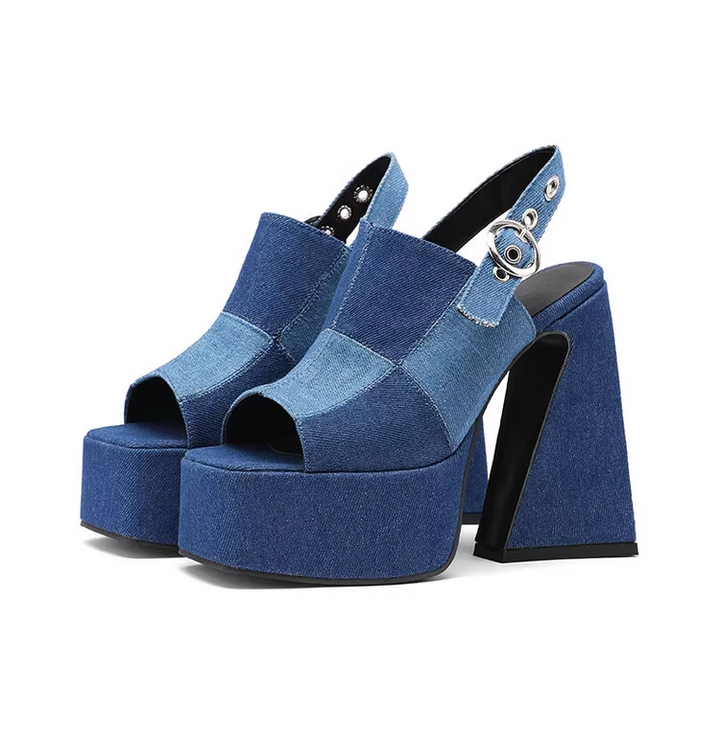 Platform Heeled Summer Kot Shoes