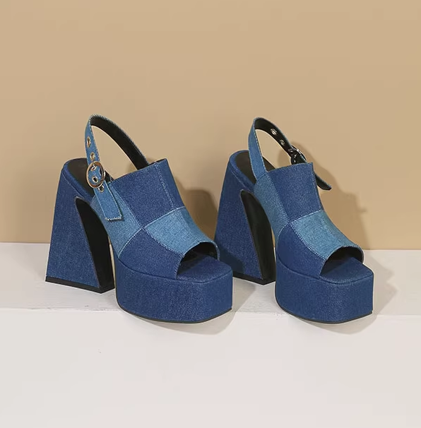 Platform Heeled Summer Kot Ayakkabi