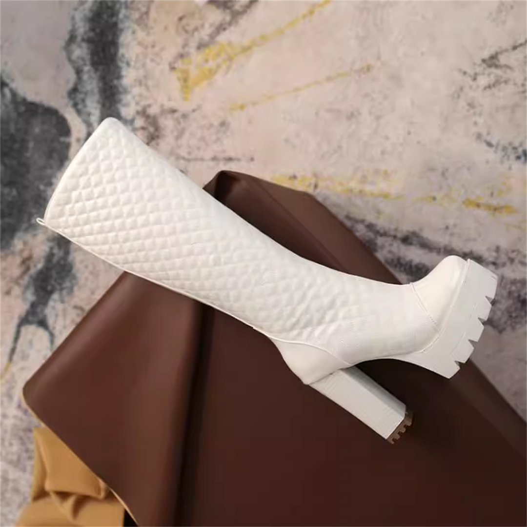 Yüksek Heeled Platform Tall Boots