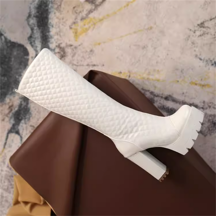 High Heeled Platform Tall Boots