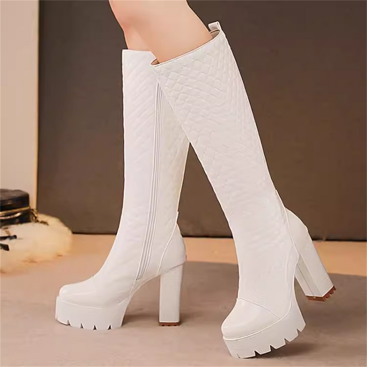 Yüksek Heeled Platform Tall Boots